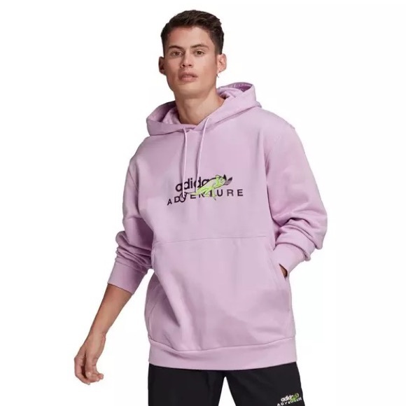 adidas Men's Purple Adventure Big Logo Hoodie